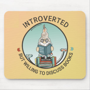 Introverted But Willing To Discuss Books Mouse Mat