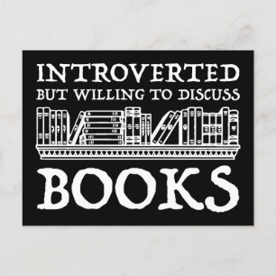 Introverted But Willing To Discuss Books Postcard