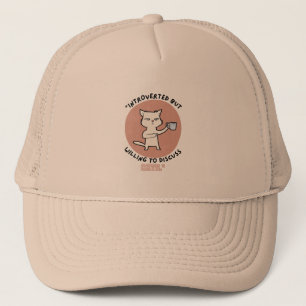 Introverted but Willing to Discuss Cats –Funny Cat Trucker Hat