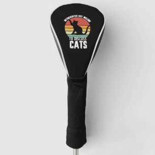 Introverted But Willing To Discuss Cats Funny Golf Head Cover