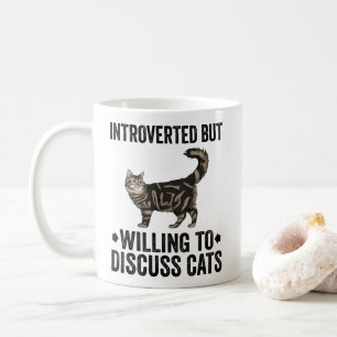 Introverted But Willing To Discuss Cats Maine Coon Coffee Mug