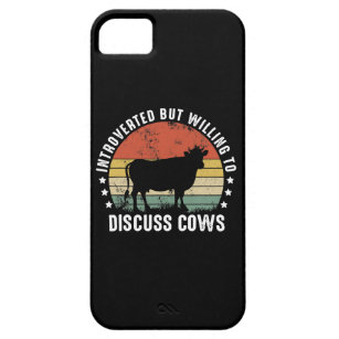 Introverted But Willing To Discuss Cows Funny Cow Barely There iPhone 5 Case