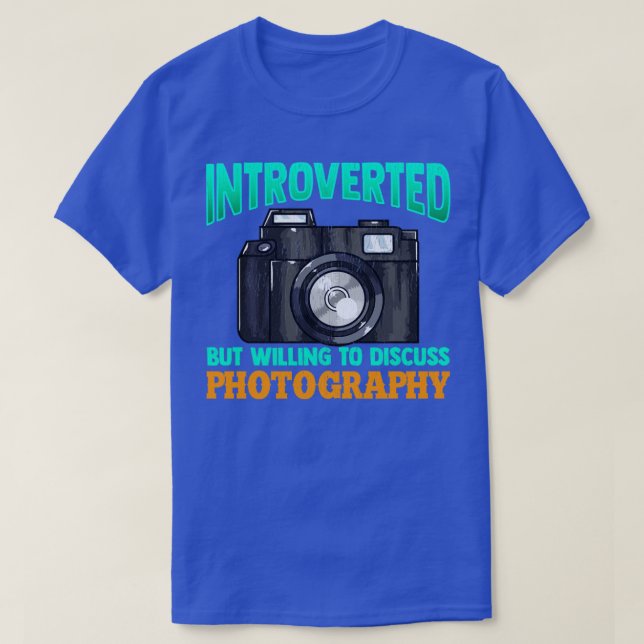 Introverted But willing to discuss photography Gif T-Shirt (Design Front)