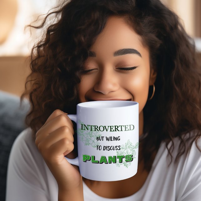 Introverted But Willing To Discuss Plants  Coffee Mug (Creator Uploaded)