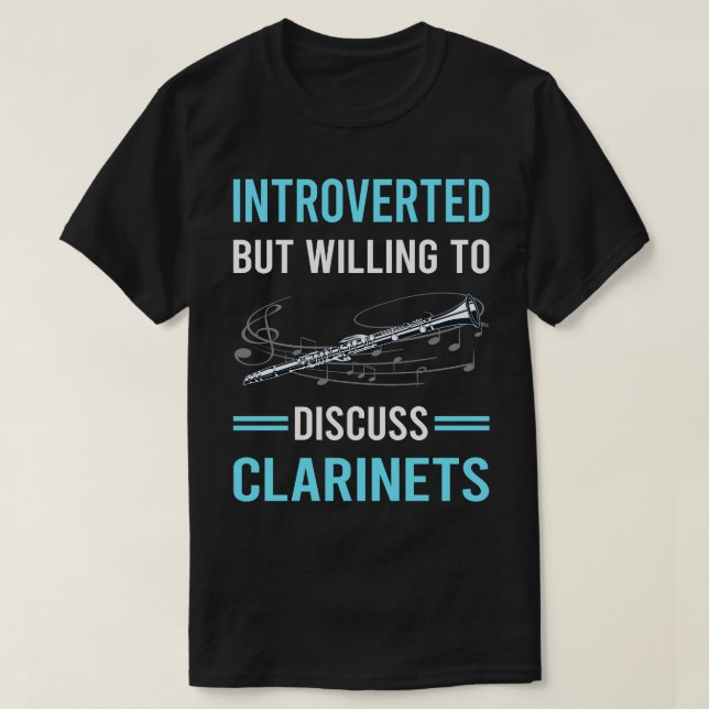 Introverted Clarinet T-Shirt (Design Front)