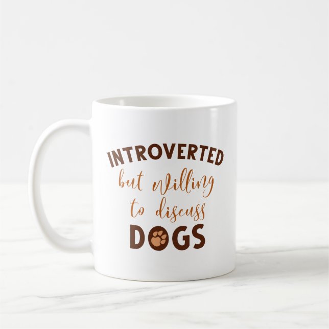 Introverted Dogs Coffee Mug (Left)