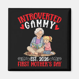 Introverted Gammy Est 2026 Ft Mothers Day Reading Magnet