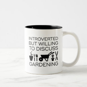 Introverted Gardening Two-Tone Coffee Mug