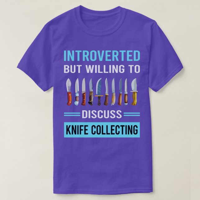 Introverted Knife Collecting Knives T-Shirt (Design Front)