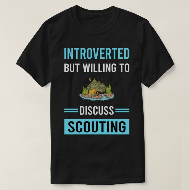 Introverted Scouting Scout Scouts T-Shirt (Design Front)