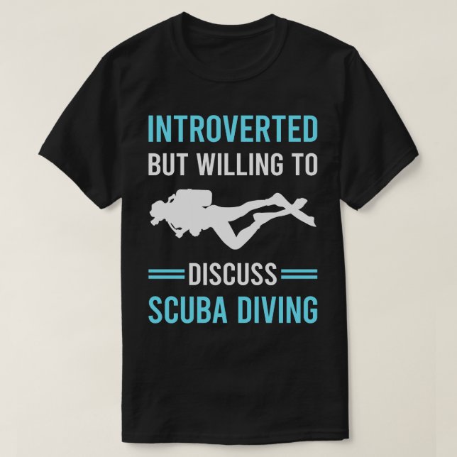 Introverted Scuba Diving Diver T-Shirt (Design Front)