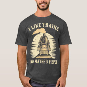 Introvertet Train Lover Locomotive Trainspotter Ra T-Shirt