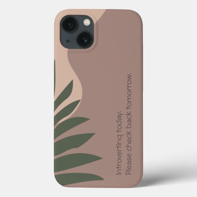 Introverting Today Smartphone Case with Minimalist (Back)