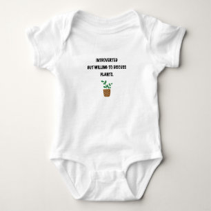 Introverts and plants baby bodysuit