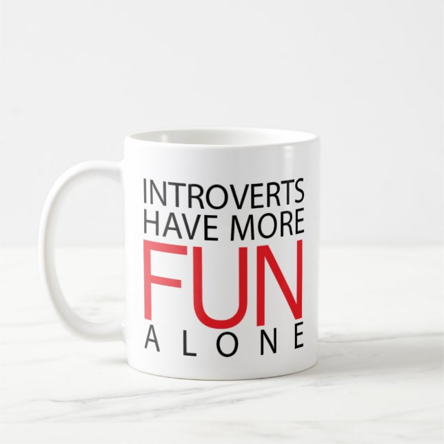 Introverts Have More Fun Coffee Mug (Left)