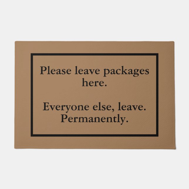 Introvert's Leave Packages Here Doormat (Front)