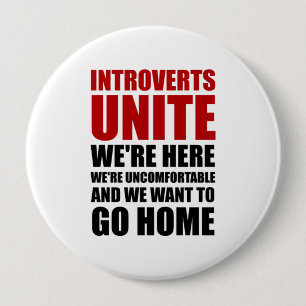Introverts Unite 10 Cm Round Badge