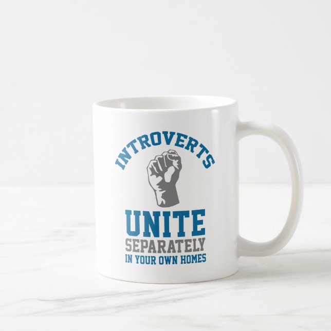 Introverts Unite Coffee Mug (Right)