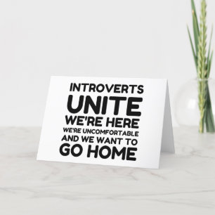 Introverts Unite Holiday Card