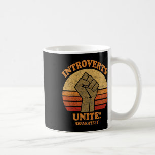Introverts Unite Separately Funny Vintage Sunset Coffee Mug
