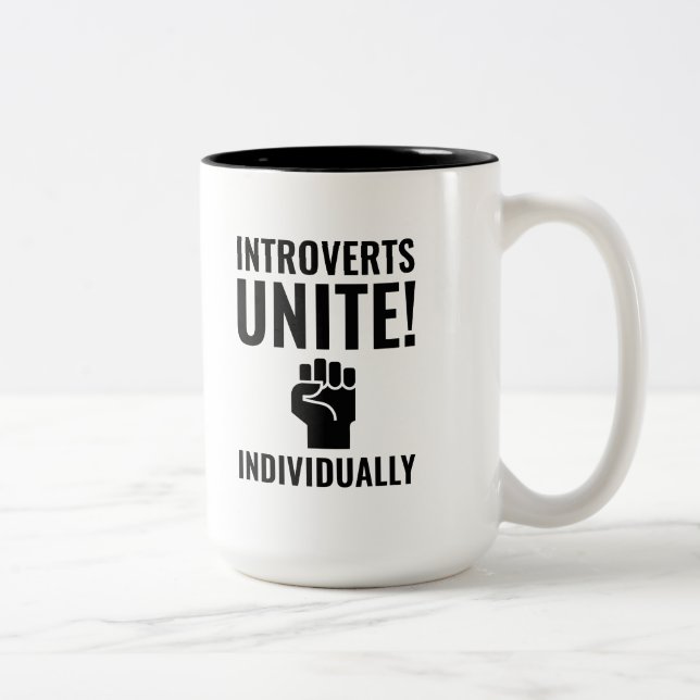 Introverts Unite Two-Tone Coffee Mug (Right)