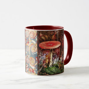 INTRUDER Frog and Fairies Under Red Mushroom Magic Mug
