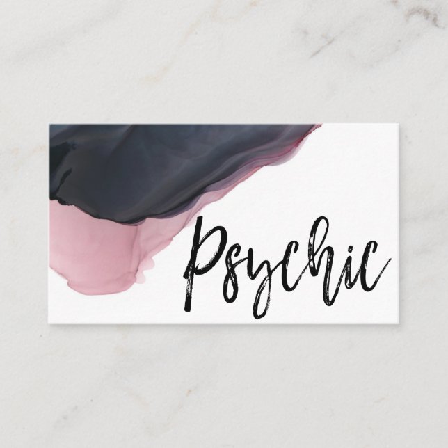 *~* Intuitive Psychic Reader Medium Abstract Business Card (Front)