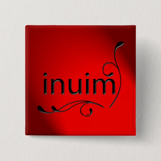 inuim 15 cm square badge (Front)
