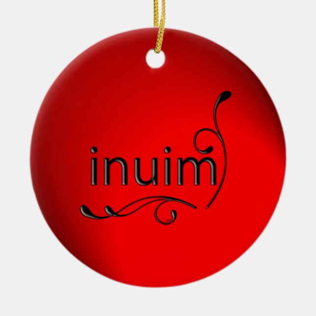 inuim ceramic tree decoration (Front)