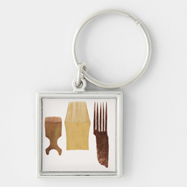 Inuit combs, from Northwest American coast Key Ring (Front)