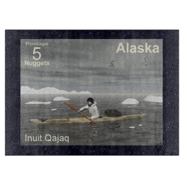 Inuit Kayak Cutting Board (Front)