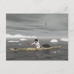 Inuit Kayak Postcard