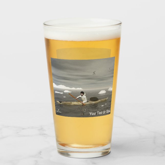 Inuit Kayak - Sepia Glass (Front Filled)