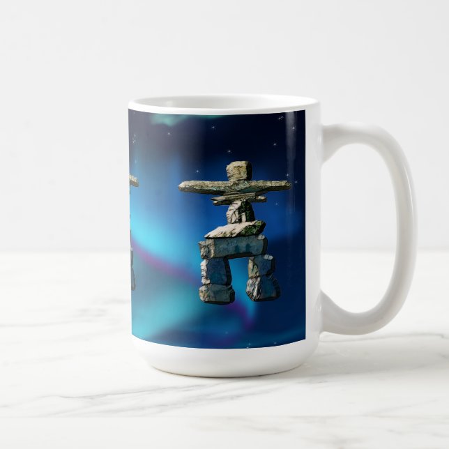 Inukshuk Native American Spirit Stones Coffee Mug (Right)