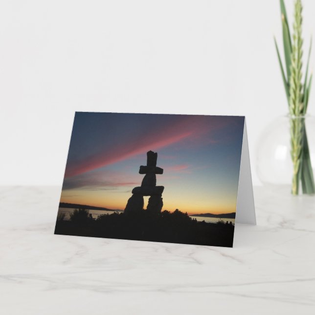Inukshuk Sunset Card (Front)