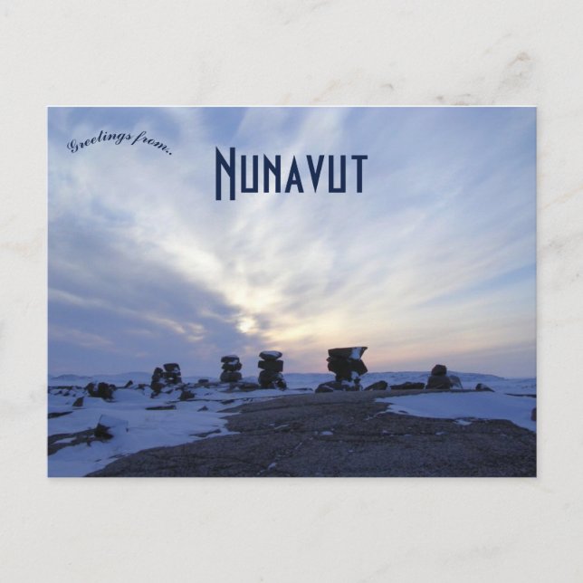 Inuksugait at Kugaaruk Nunavut Canada Postcard (Front)