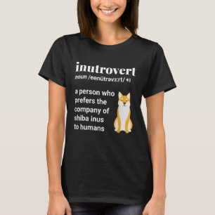 Inutrovert Funny Shiba Inu Mom Dad T-Shirt