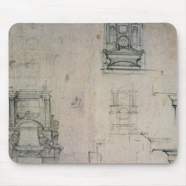 Inv. 1859 6-25-545. R.  Designs for tombs Mouse Mat (Front)