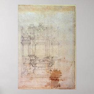 Inv. L859 6-25-823. R. Design for a tomb Poster