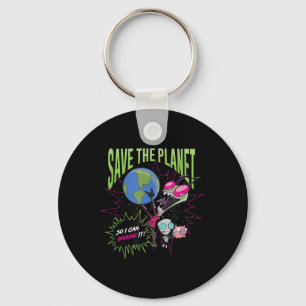 Invader Zim Earth Day Save The Planet So I Can Inv Key Ring
