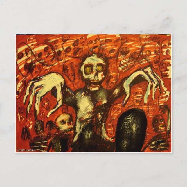 Invaders From The Grave Postcard (Front)