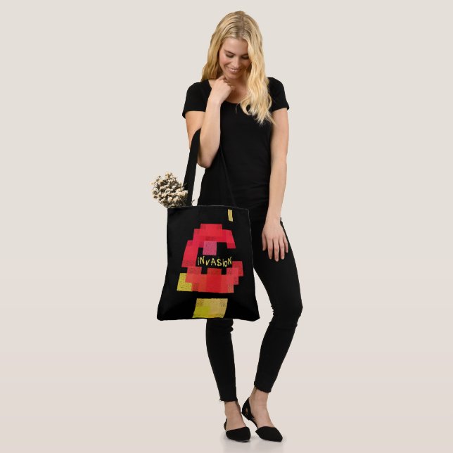 Invaders vs Tetris Tote Bag (On Model)