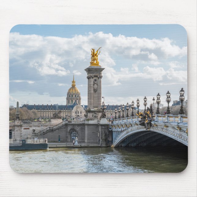 Invalides and Pont Alexandre III bridge - Paris Mouse Mat (Front)