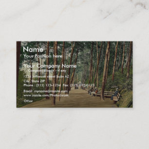 Invalids' walk, Bournemouth, England vintage Photo Business Card