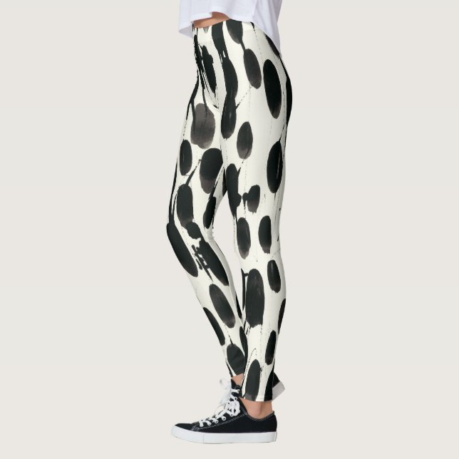 Invariable I | Black Watercolor 2 Leggings (Left)