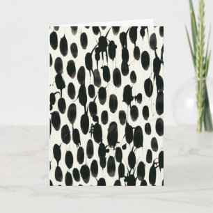 Invariable I   Black Watercolor Card