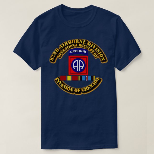 Invasion of Grenada 82nd Abn Div Operation Urgent  T-Shirt (Design Front)
