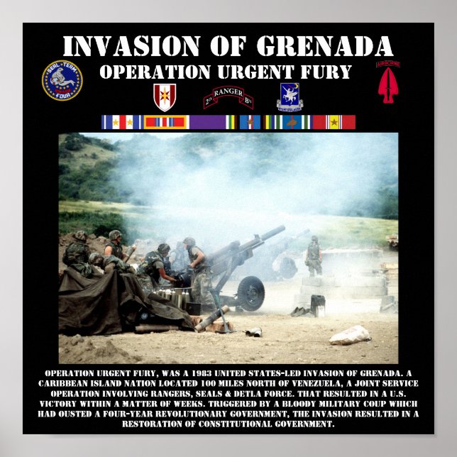 Invasion Of Grenada Print (Front)