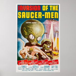 Invasion Of The Saucer Man 1957 Original Vintage Poster