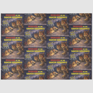 Invasion of the Saucer Squirrels Tissue Paper